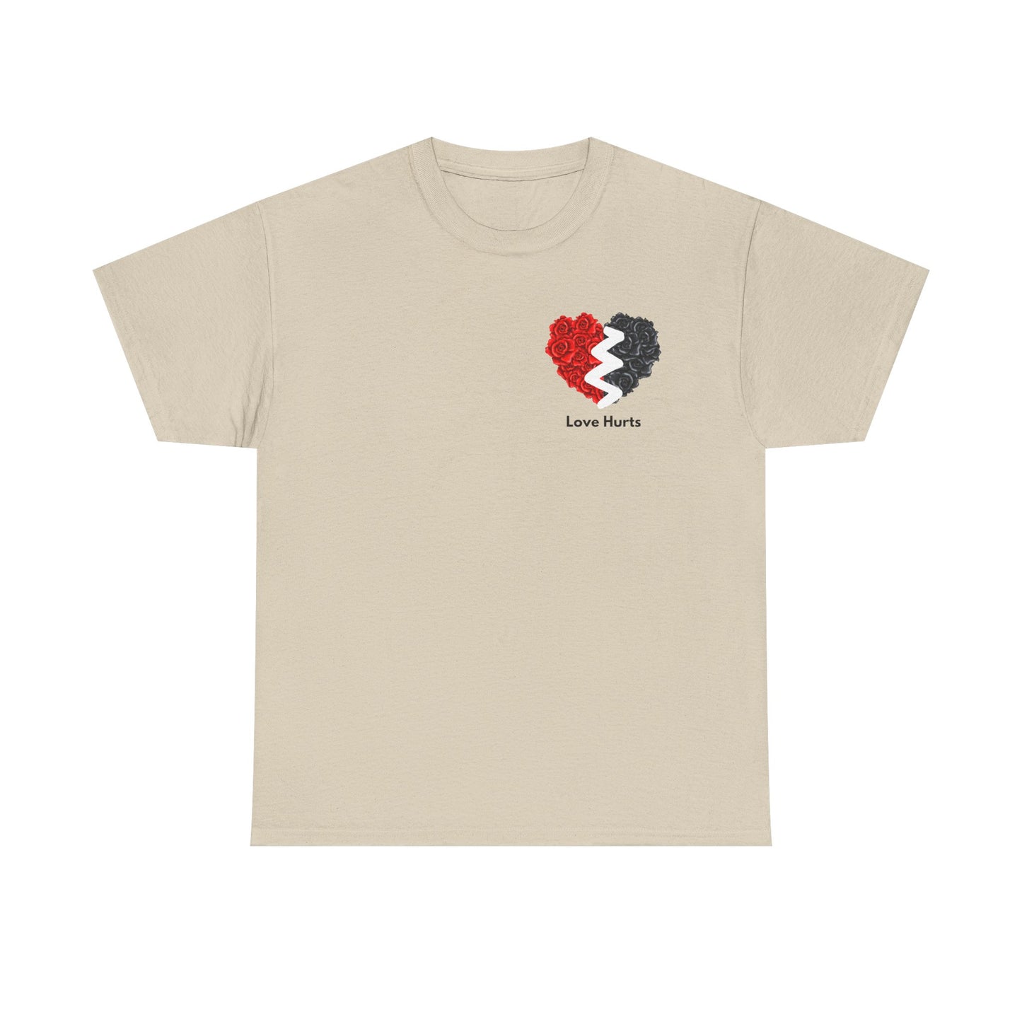 Heartbreak Message Tee - Love Hurts Unisex Heavy Cotton T-Shirt, Casual Wear, Gift for Heartbroken Friends, Statement Shirt, Emotional [...]