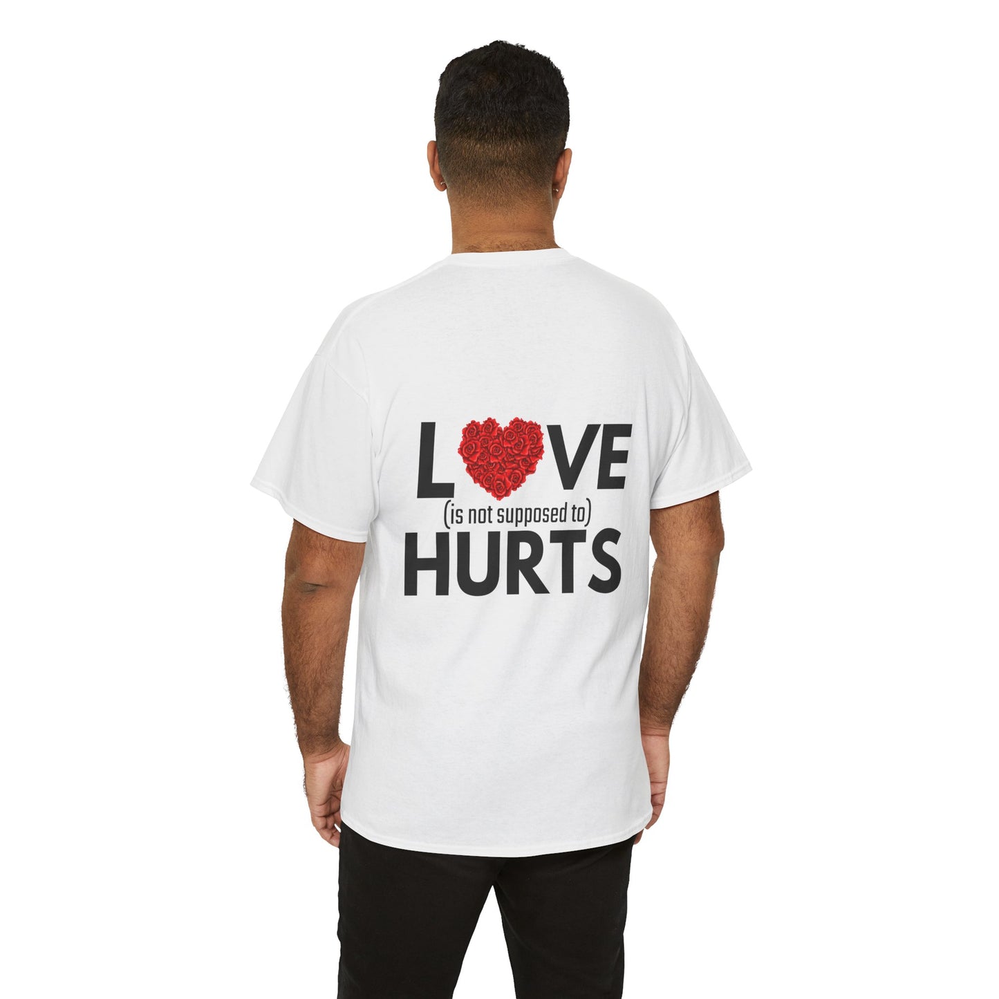 Heartbreak Message Tee - Love Hurts Unisex Heavy Cotton T-Shirt, Casual Wear, Gift for Heartbroken Friends, Statement Shirt, Emotional [...]